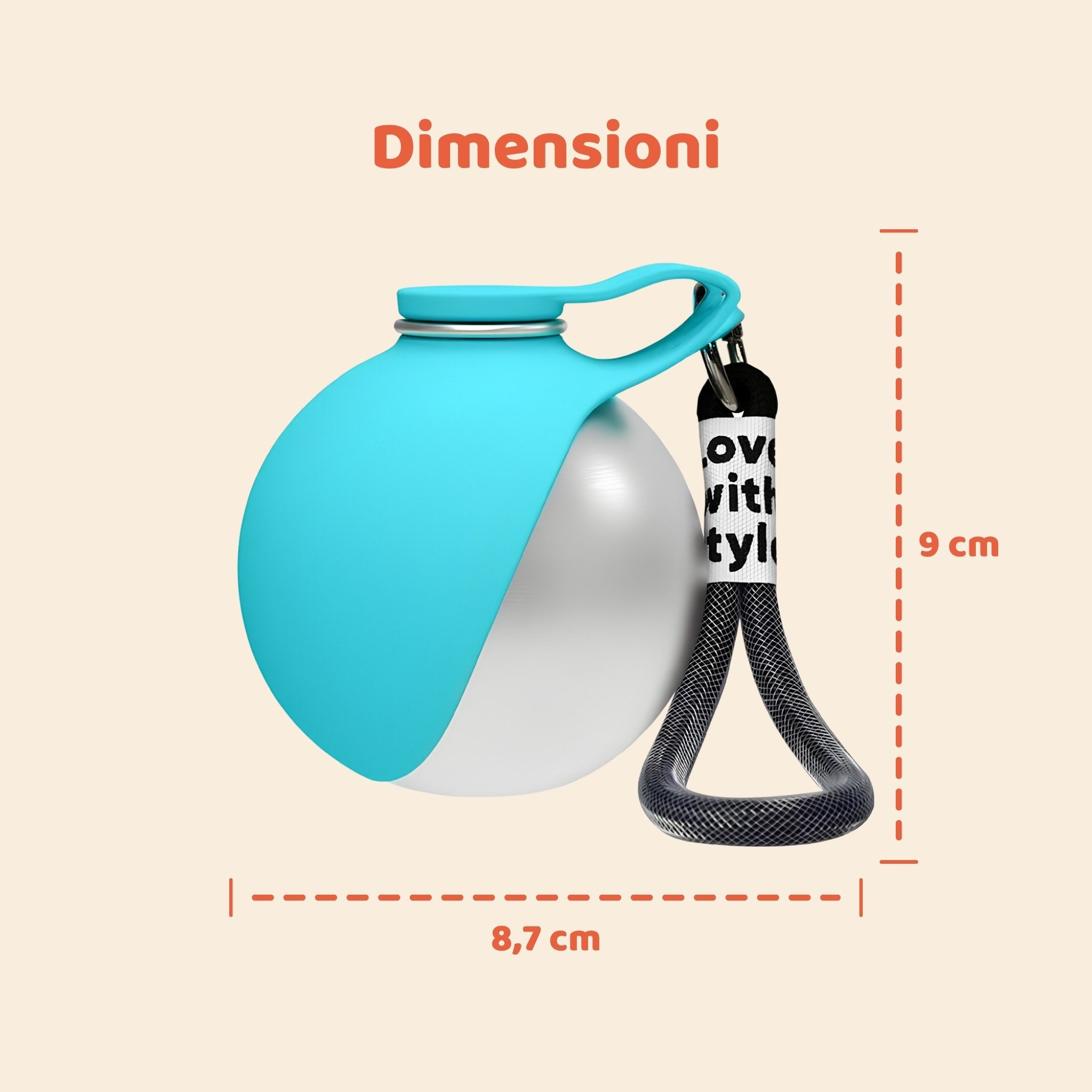 Borraccia Termica per Cani 285ml in Acciaio inossidabile – Design a Sfera