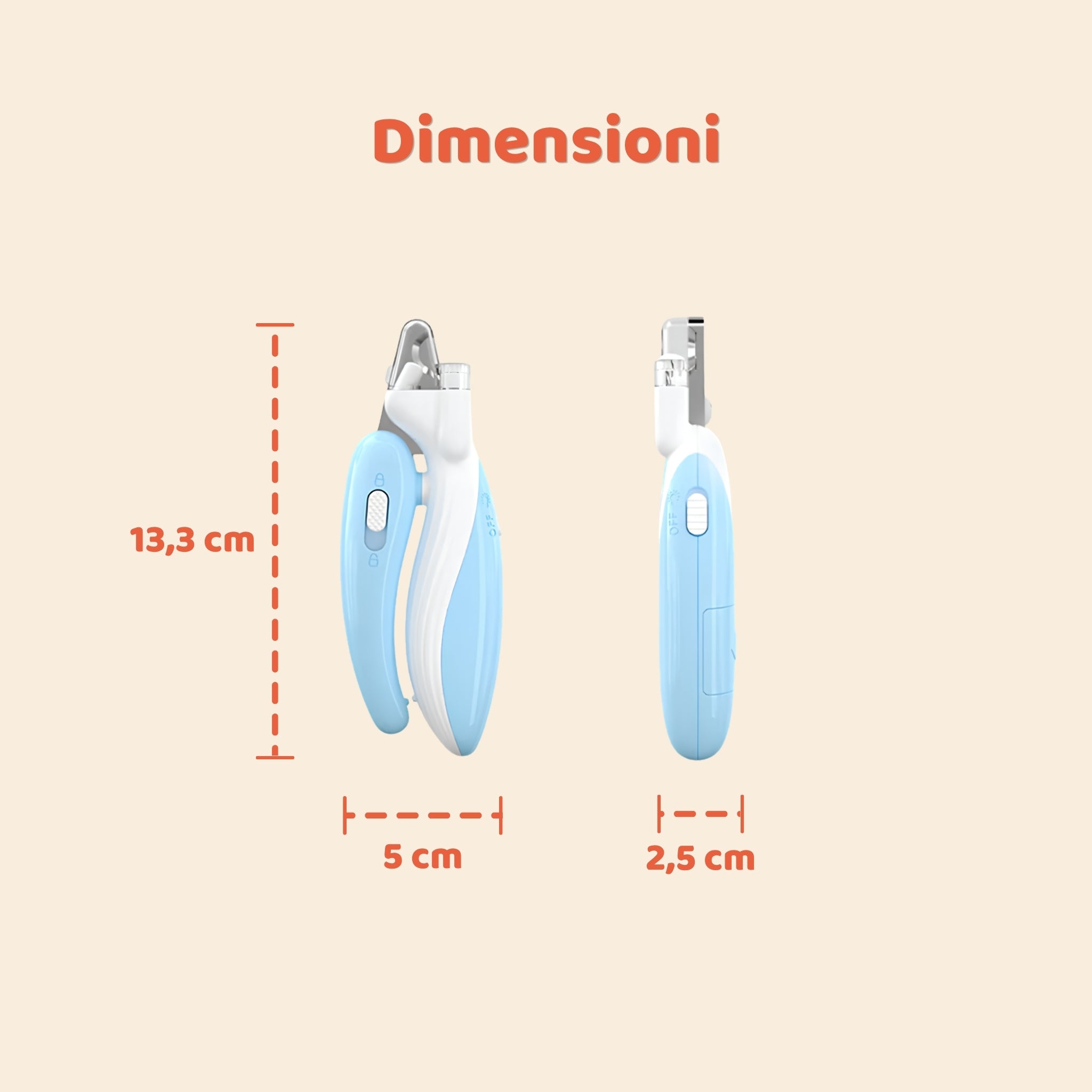 Tagliaunghie con Luce LED per Cani e Gatti